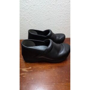 Dansko XP 2.0 Clogs Women 38 Black Leather Professional Nursing Work Shoes